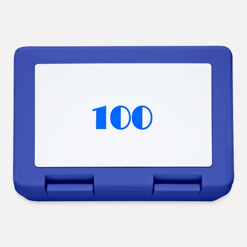100. 100 ANS. 100e ANNIVERSAIRE. ANNIVERSAIRE - Boîte à goûter - bleu royal