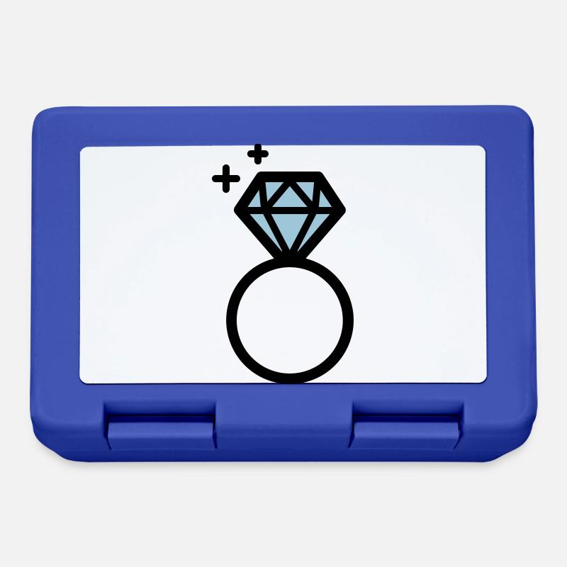 Engagement ring with diamond - Lunchbox - royal blue