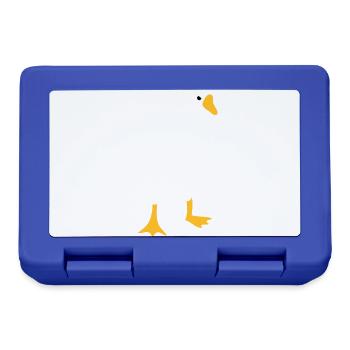 VERY angry white goose - Lunchbox - royal blue - Front