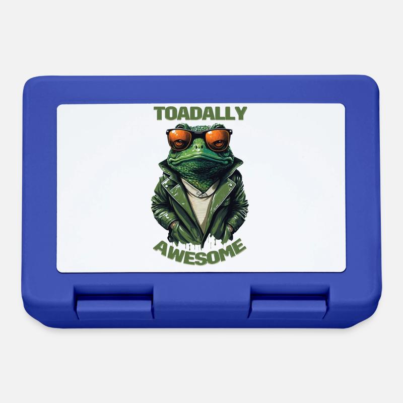 Toadally Awesome - Totally Awesome Cool Toad - Lunchbox - royal blue