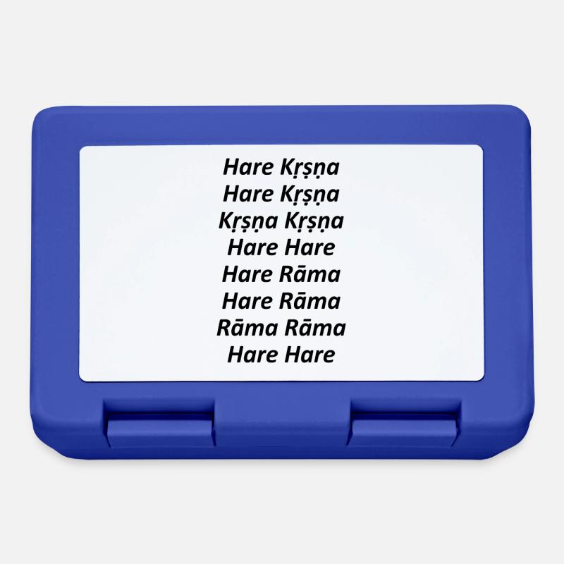 Hare Krishna - Maha mantra - Lunchbox - royal blue