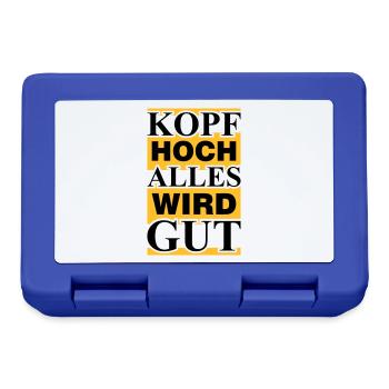 alles wird gut - Brotdose - Royalblau - Vorne