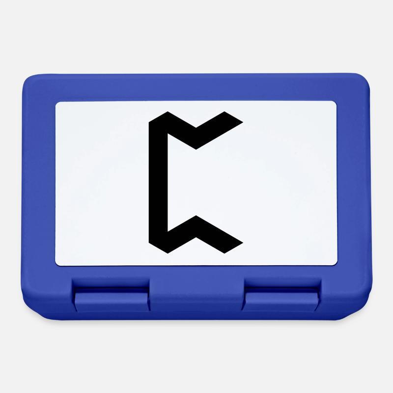 Rune: Pertho ᛈ (P), Quantum Runes Futhark 0 - Brotdose - Royalblau
