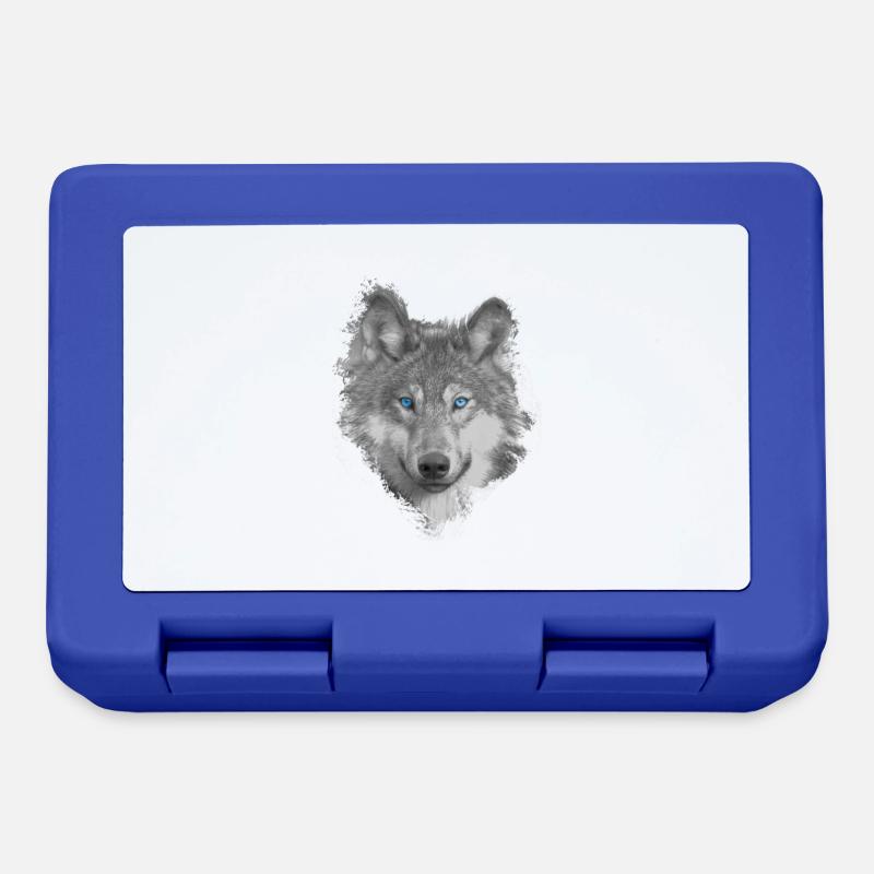 Wolf - Brotdose - Royalblau