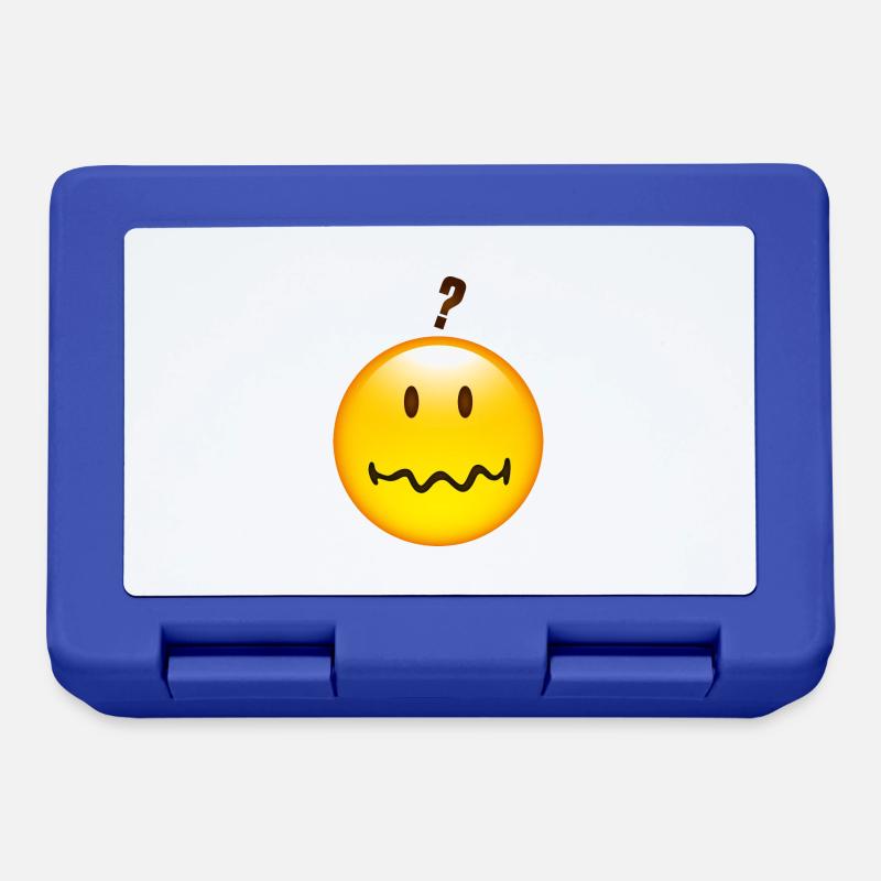 Smiley Question mark - Lunchbox - royal blue