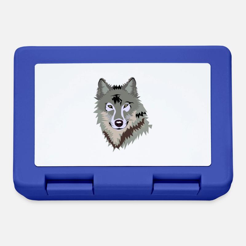 Loup - Boîte à goûter - bleu royal