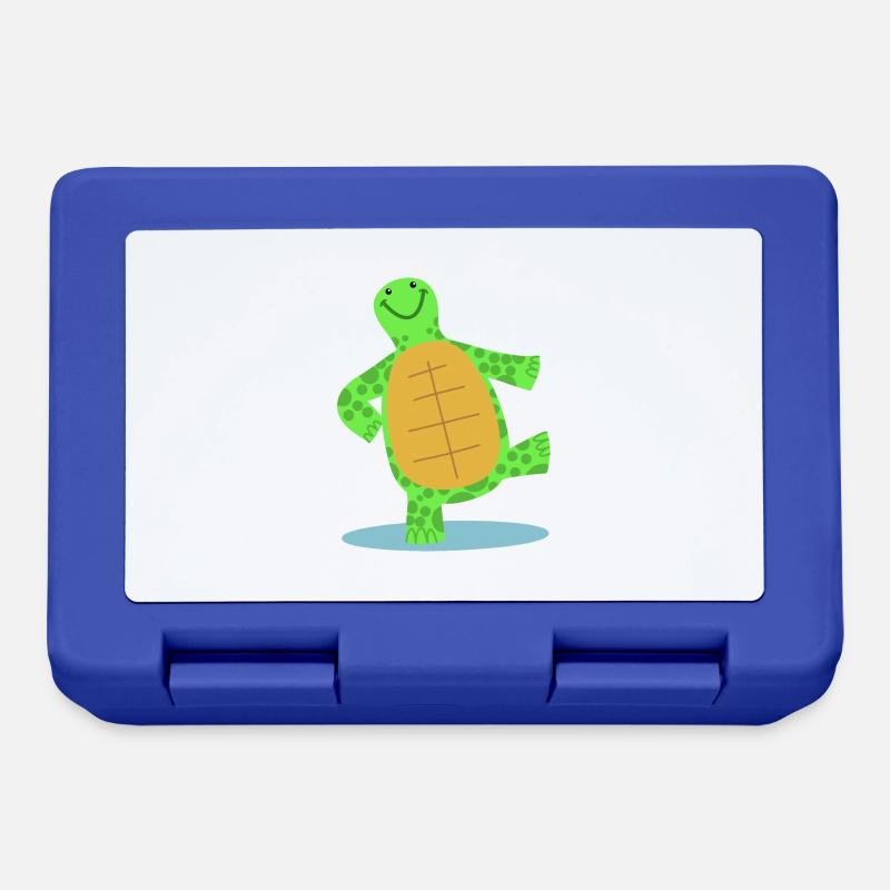 Tortue de danse dessinée à la main - Boîte à goûter - bleu royal