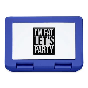 im fat lets party - Brotdose - Royalblau - Vorne
