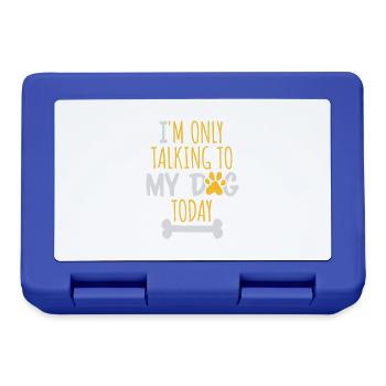 only talking to dog - Lunchbox - royal blue - Front