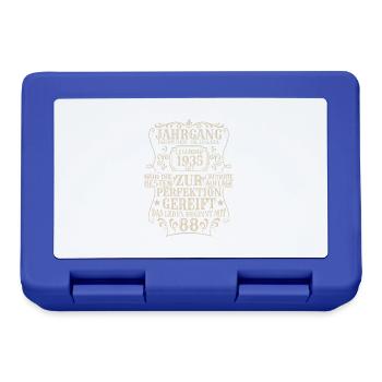 Geburtstagsgeschenk Geboren 1935 88 Jahre - Brotdose - Royalblau - Vorne