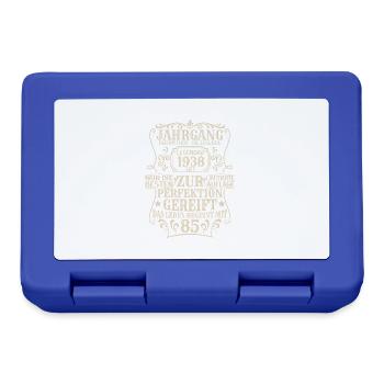 Geburtstagsgeschenk Geboren 1938 85 Jahre - Brotdose - Royalblau - Vorne