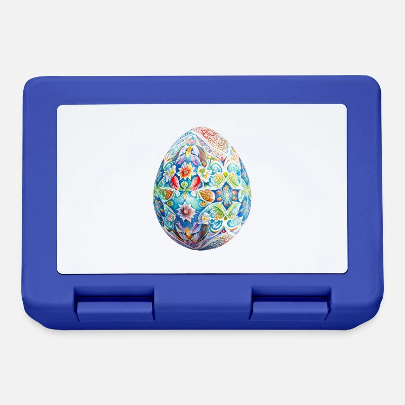 Colorful Easter egg and spring decoration - Lunchbox - royal blue