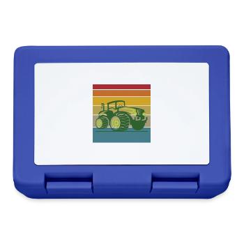 Landwirt Bauer Farmer - Brotdose - Royalblau - Vorne