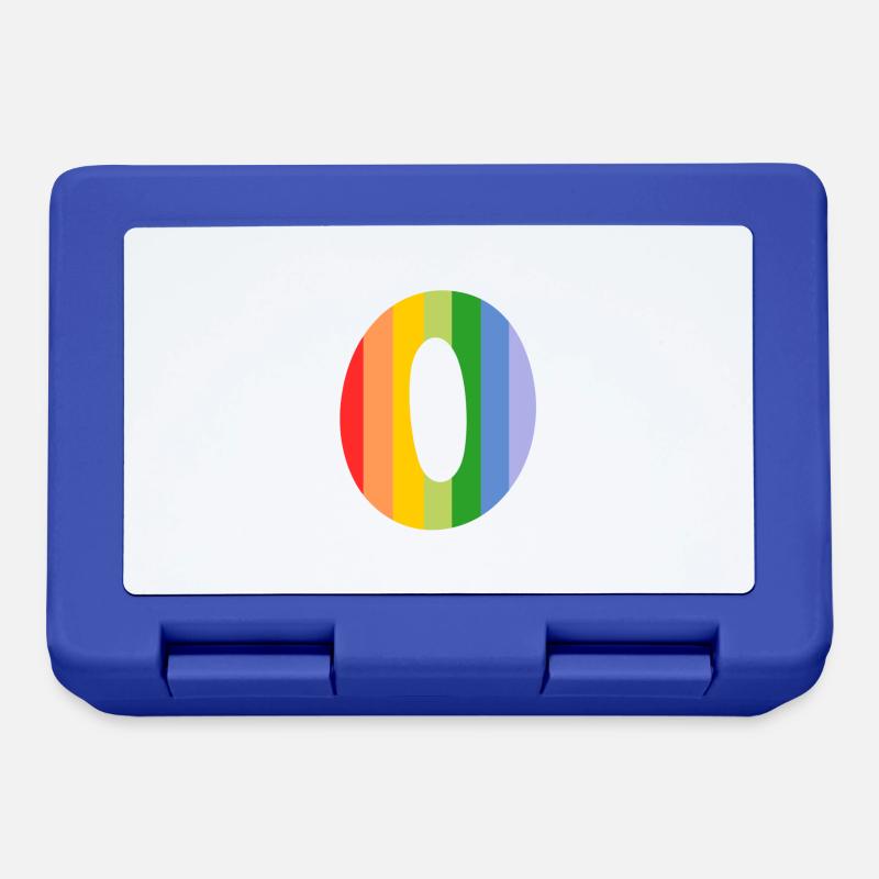Buchstabe oder Regenbogen - Brotdose - Royalblau