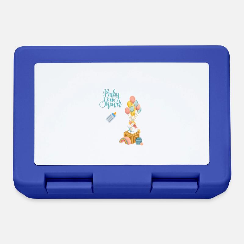 Babyshower 2 - blau - Brotdose - Royalblau