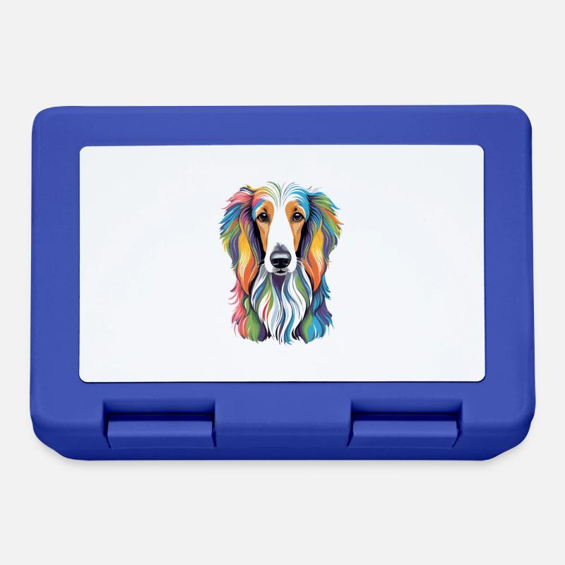 Afghanischer Windhund - Brotdose - Royalblau