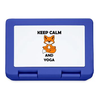 Yoga Renard Garder son calme - Boîte à goûter - bleu royal - Devant