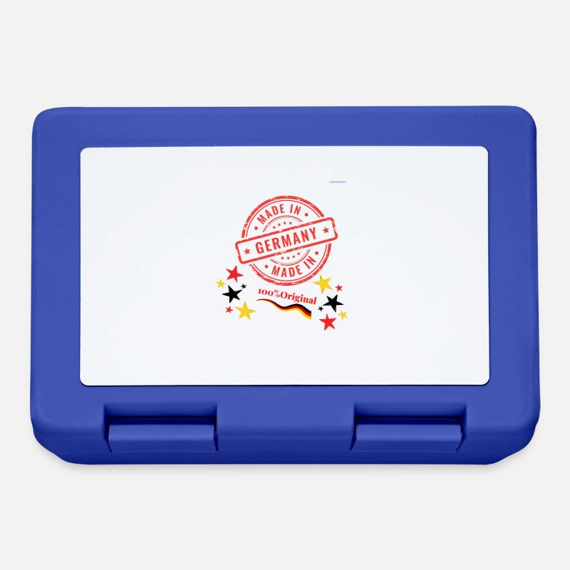 Made in GermanyMadStamp Design avec étoiles et drapeau - Boîte à goûter - bleu royal