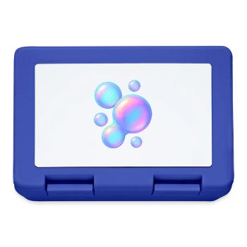 Color Bubbles – Stylische Seifenblasen in 3D-Optik - Brotdose - Royalblau - Vorne