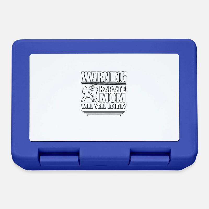 Warning Karate Mom will yell loudly - Lunchbox - royal blue