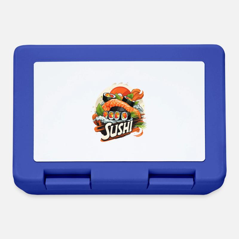 Une sélection élégante de sushis - Boîte à goûter - bleu royal