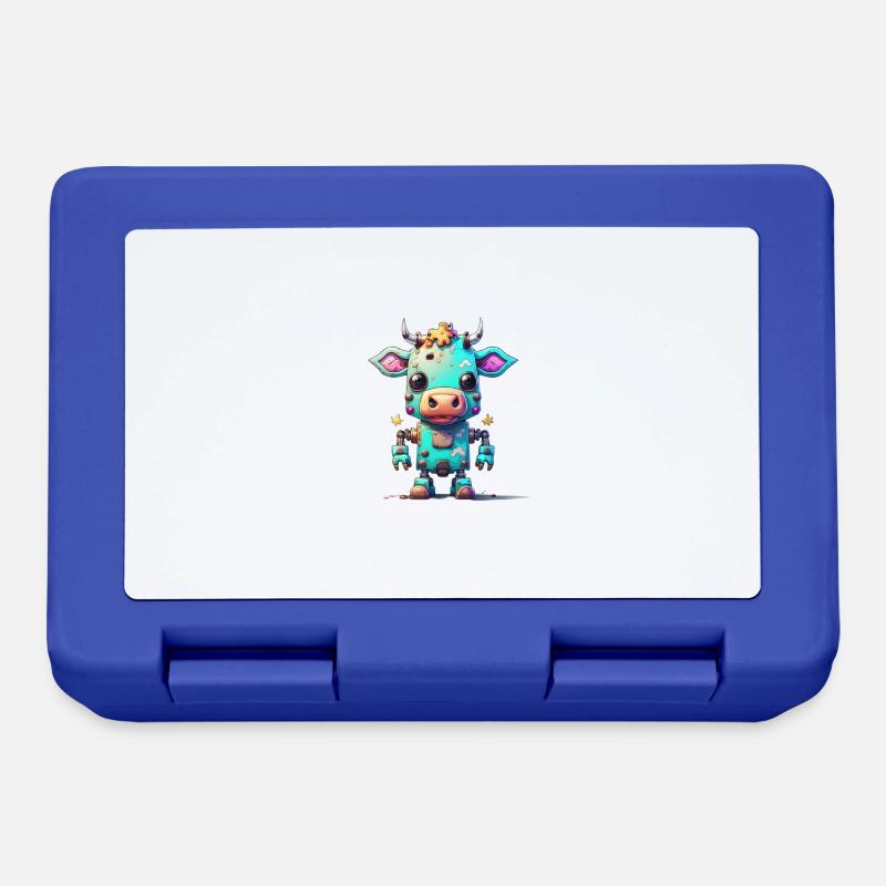 Vache robot - Boîte à goûter - bleu royal