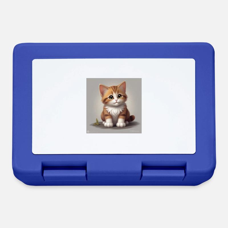 chat mignon - Boîte à goûter - bleu royal