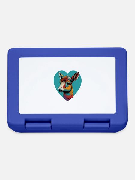 Lama Heart - Brotdose - Royalblau
