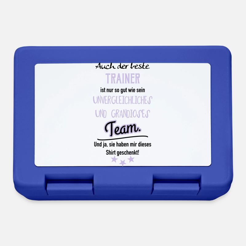 Bester Trainer Shirt - Brotdose - Royalblau