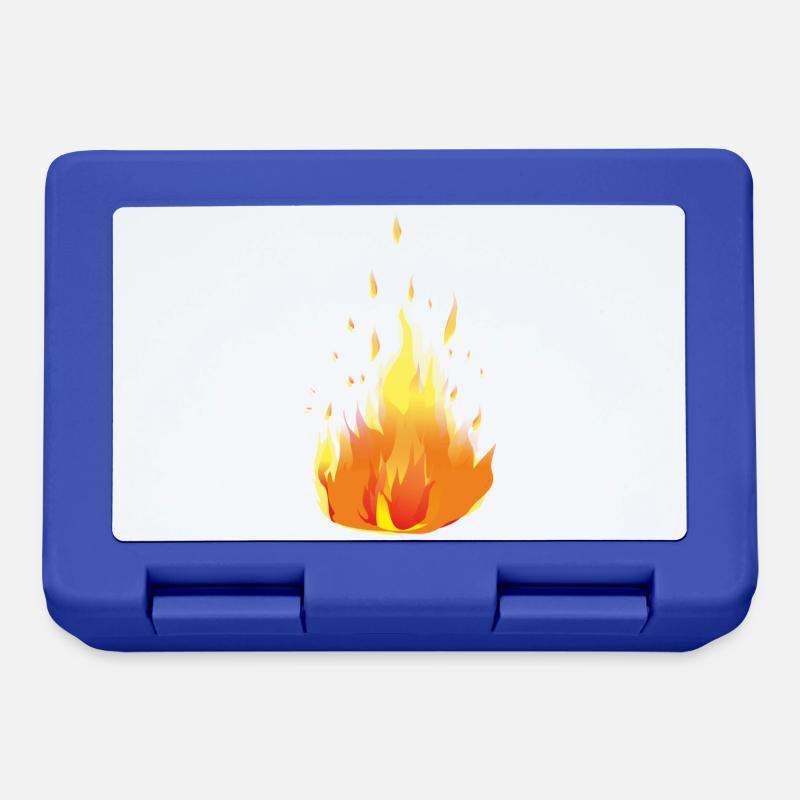 Flames Fire - Lunchbox - royal blue