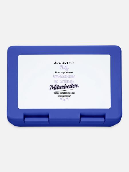 bester Chef grandiose Mitarbeiter - Brotdose - Royalblau