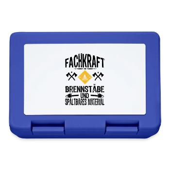 Fachkraft Holz - Brotdose - Royalblau - Vorne