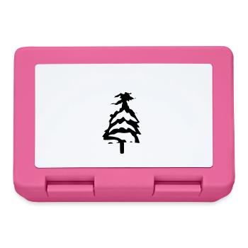 kalt schnee weihnachtsbaum tannenbaum tanne sterne - Brotdose - Pink - Vorne