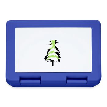 snow cold christmas tree fir tree fir stars - Lunchbox - royal blue - Front