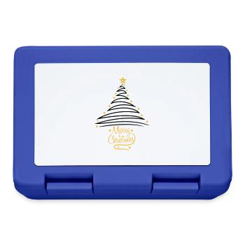 logo sapin sapin sapin sapin étoilé heureux - Boîte à goûter - bleu royal - Devant