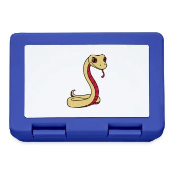snake face head gecko lizard real reptile - Lunchbox - royal blue - Front