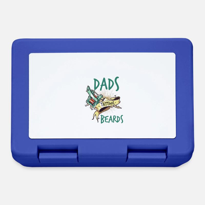 AWESOME DADS HAVE TATTOOS AND BEARDS - Lunchbox - royal blue