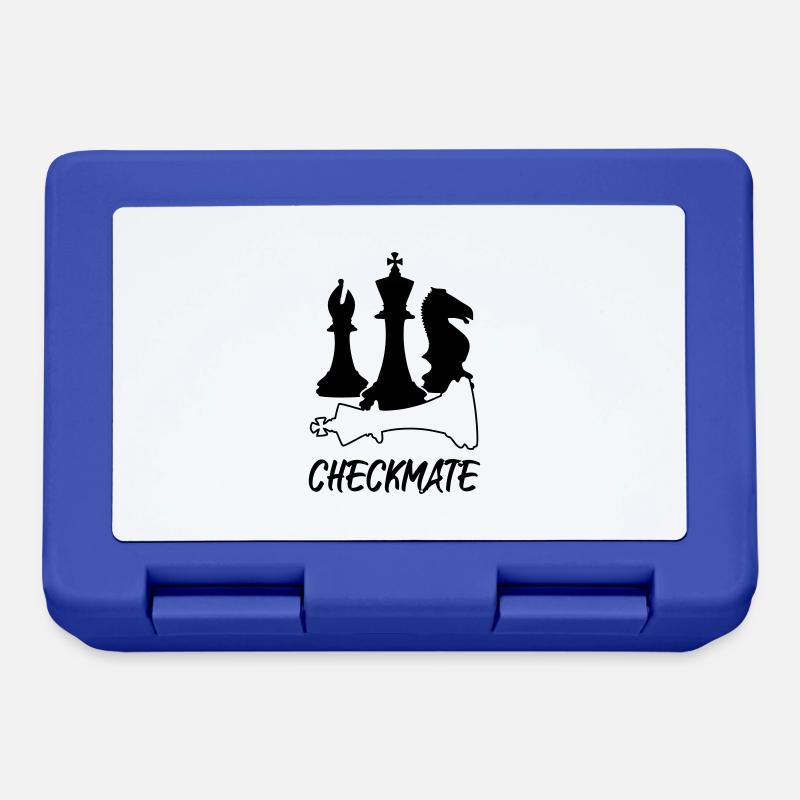 Échecs - échec et mat - Boîte à goûter - bleu royal
