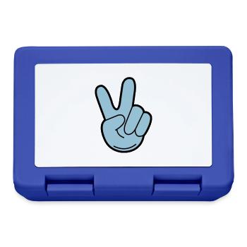 peace hand - Brotdose - Royalblau - Vorne