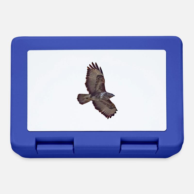 Bussard im Flug - Brotdose - Royalblau