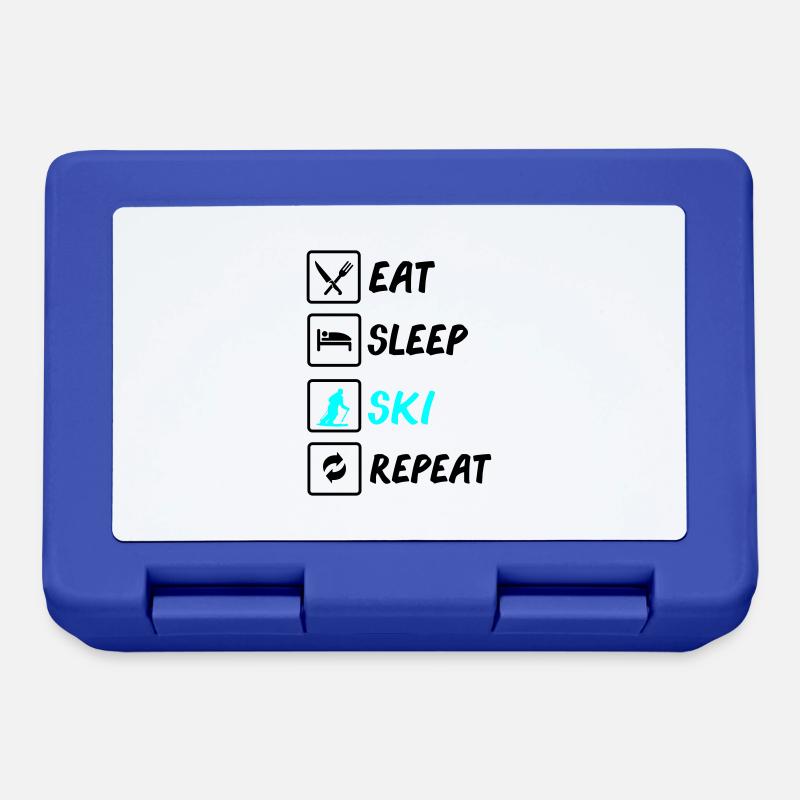 eat sleep ski repeat - Lunchbox - royal blue
