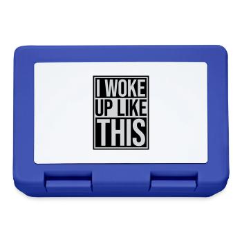 woke up like this - Lunchbox - royal blue - Front