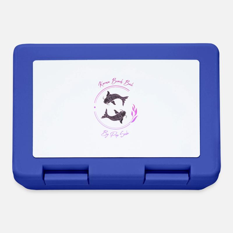 Karma Beach purple fish - Lunchbox - royal blue