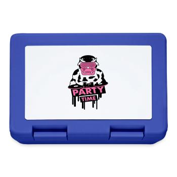 Lustige Party Time Milch Kuh Graffiti Tier Zitat - Brotdose - Royalblau - Vorne