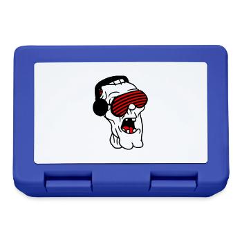 DJ Zombie Monster Horror Halloween Party Music - Lunchbox - royal blue - Front