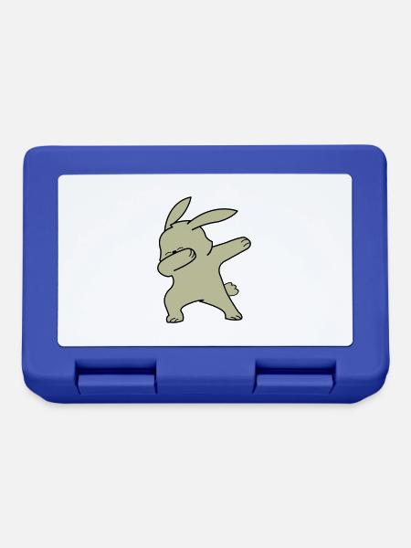 Dabbing Rabbit - Brotdose - Royalblau
