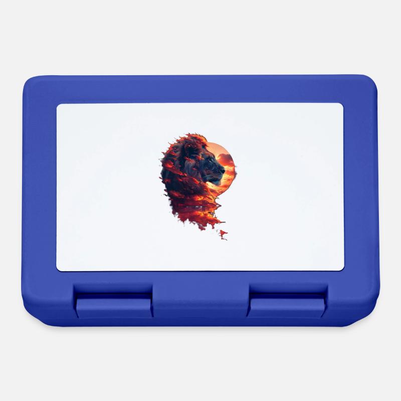 Lion - Boîte à goûter - bleu royal