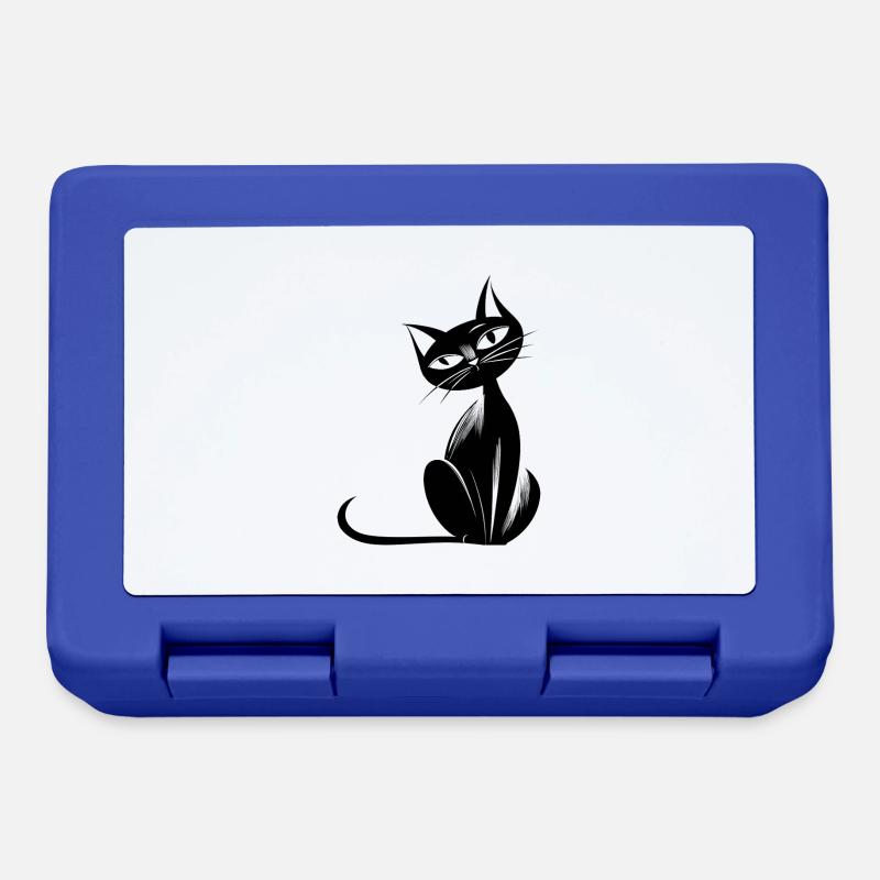 Shadow Gaze – Retro Cat - Lunchbox - royal blue