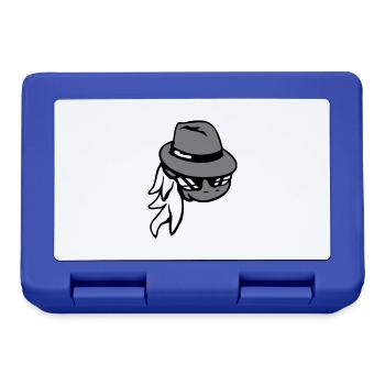 Horse Gangster Hat Sunglasses Criminal Cool - Lunchbox - royal blue - Front