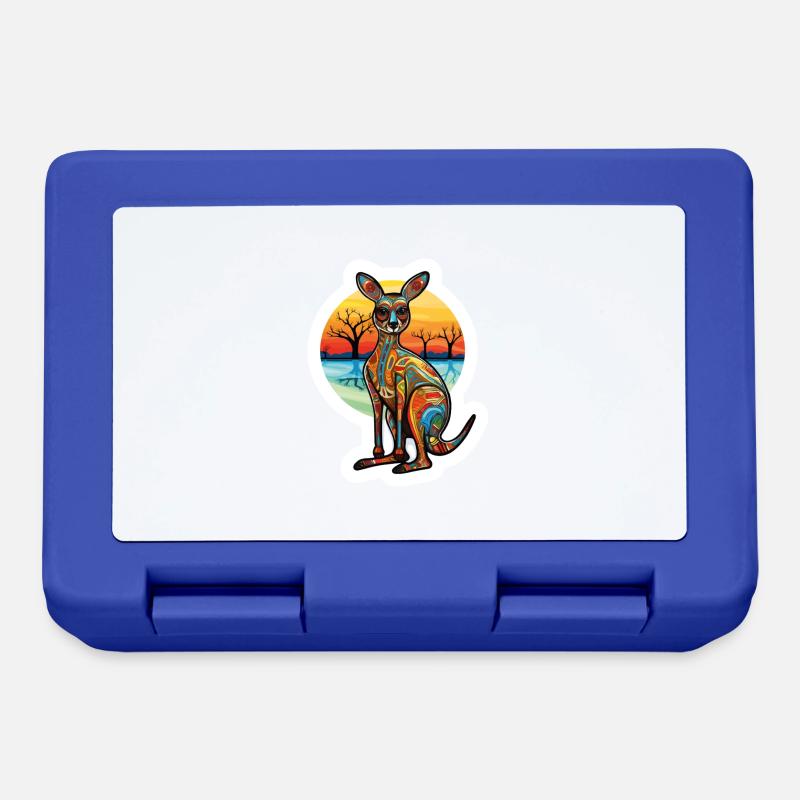 Australia - Kangaroo - Lunchbox - royal blue